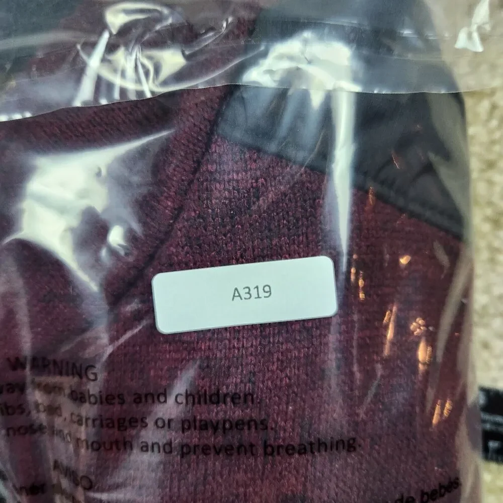 GREG NORMAN For Tasso Elba Sweater Mens Size L Burgundy Pullover Thermal A319